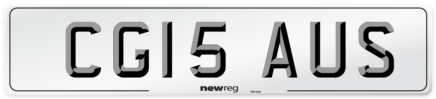 CG15 AUS Number Plate from New Reg